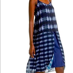NWT Arroyo' Strappy Plaid Popover Dress